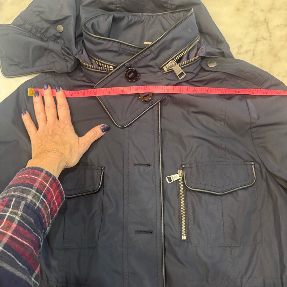 BURBERRY Brit Ladies Trench Coat size 14 navy blue - Picture 12 of 14